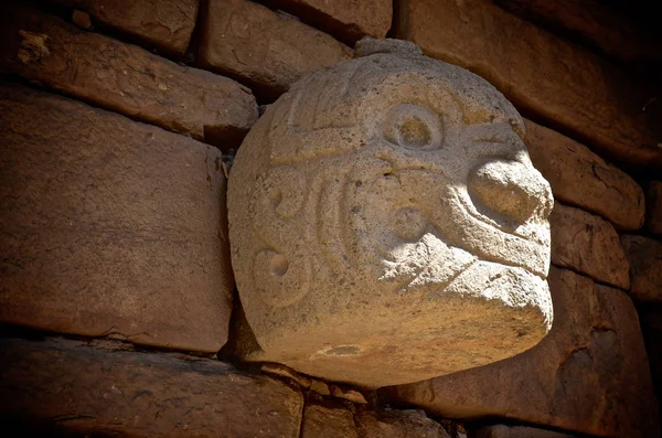 Tenon Head Chavin Huantar Provincia Ancash Perù — Foto Stock