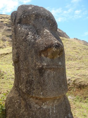 Moai Paskalya Adası, Şili üzerinde Rano Raraku ocağında