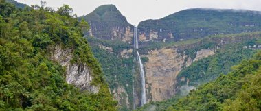 Gocta şelale, 771m yüksek. Tarapoto, Amazonas, Peru