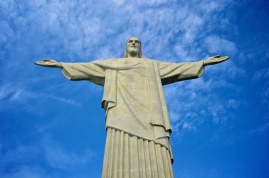 Christ the Redeemer statue, on the Corcovado mountain, Rio de Janeiro, Brazil clipart