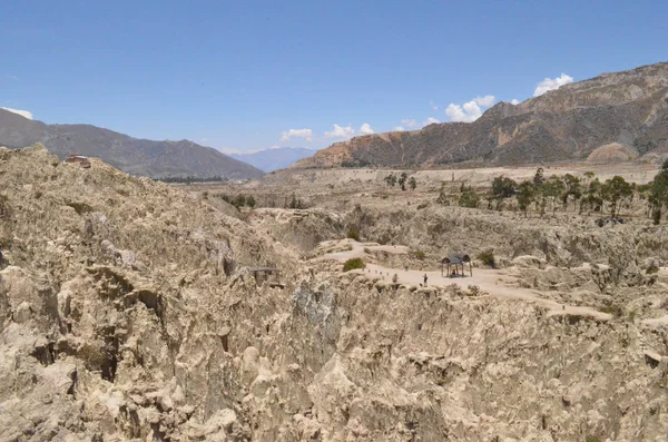 Moon Valley Barren Area Rock Formations Zona Sur District Paz — Stock Photo, Image