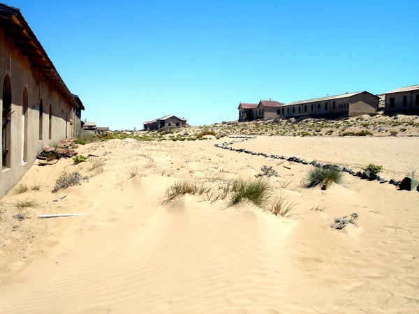 Opuszczone Budynki Diamond Miasto Górnicze Kolmanskop Namibia — Zdjęcie stockowe