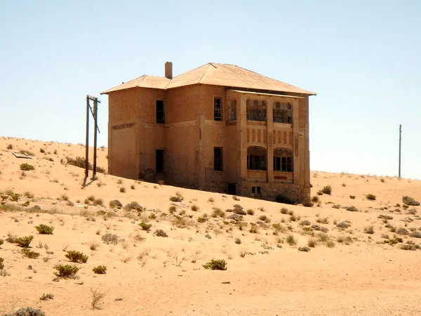 Opuszczone Budynki Diamond Miasto Górnicze Kolmanskop Namibia — Zdjęcie stockowe