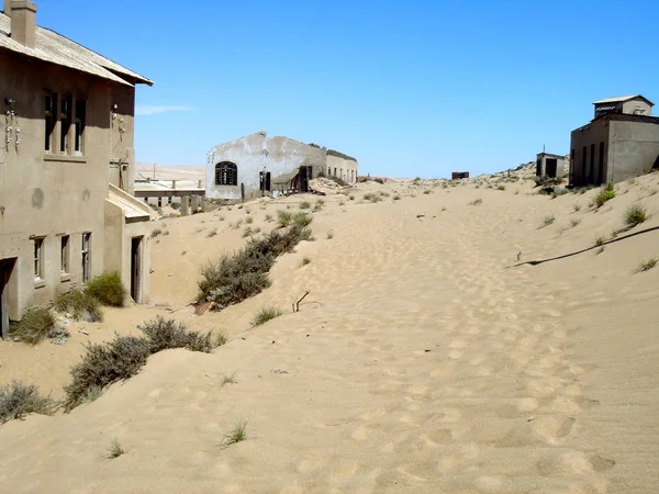 Abandoned buildings in the diamond mining town of Kolmanskop, Namibia