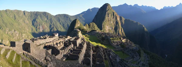 Sonnenaufgang Bei Machu Picchu Peru — Stockfoto