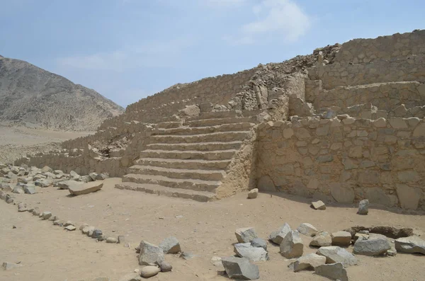 Caral Caral Chupacigarro Era Grande Insediamento Nella Supe Valley Vicino — Foto Stock