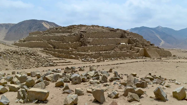 Caral Veya Caral Chupacigarro Süp Valley Çevre Süp Barranca Peru — Stok fotoğraf