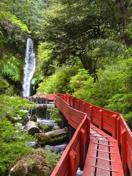 The beautiful natural volcanic hot spring of Termas Geometricas in Panguipulli, Chile. A Japanese-inspired labyrinth of hot springs hidden in a Chilean forest.