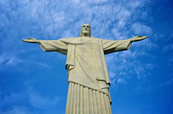 Sochu Krista Spasitele, na hoře Corcovado, Rio de Janeiro, Brazílie — Stock fotografie