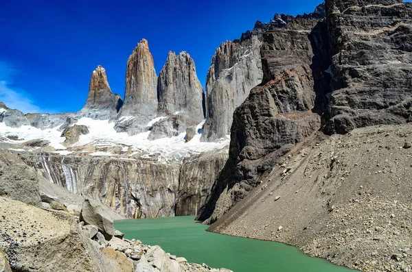 Οι τρεις πύργοι, Torres del Paine εθνικό πάρκο, Παταγονία, Τσι — Φωτογραφία Αρχείου