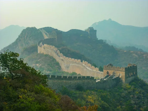 A Grande Muralha da China em Jinshanling, Pequim — Fotografia de Stock