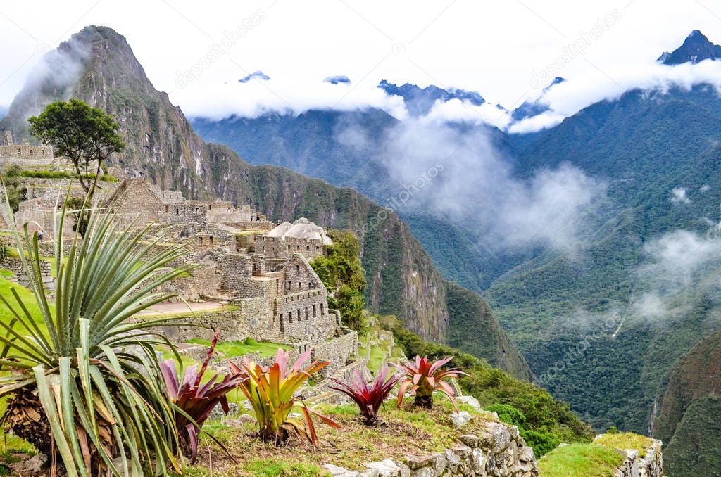 The lost city of Machu Picchu. Cuzco , Peru