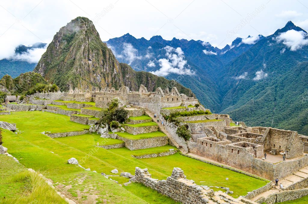 The lost Inca city of Machu Picchu, Cuzco, Peru