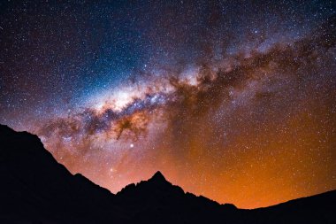 Milky Way and starry skies over Mt Ausangate and the Peruvian Andes clipart