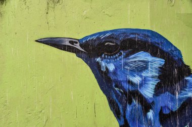 Lima, Peru - 17 Kasım 2019: Renkli Şehir Sanatı Sokaklarda 