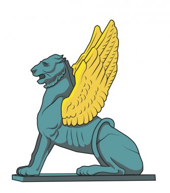Bir griffin vektör çizim