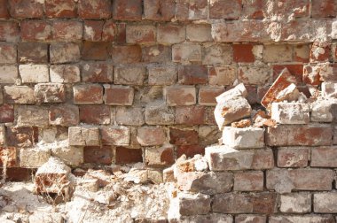 Eski model tuğla duvarın arka planı