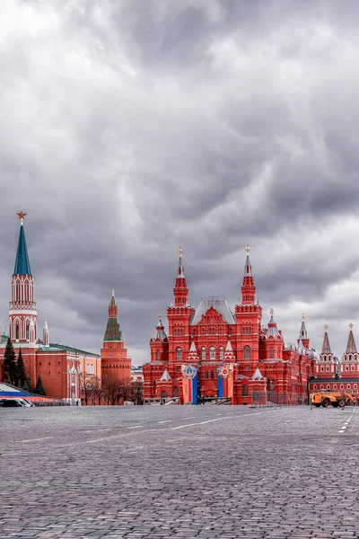 Vorbereitung Des Roten Platzes Für Die Siegesparade Mai Moskau — Stockfoto