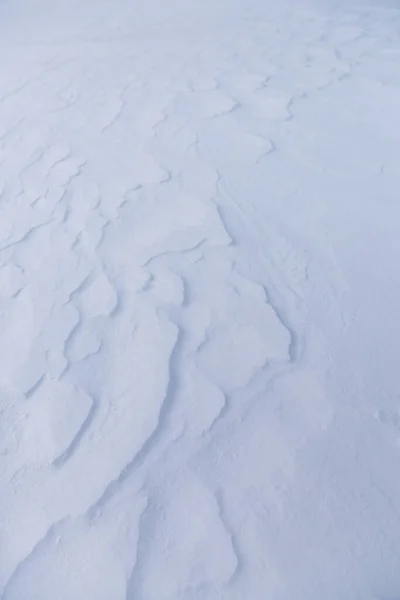 Consistenza Della Neve Linee Del Vento Sulla Neve — Foto Stock