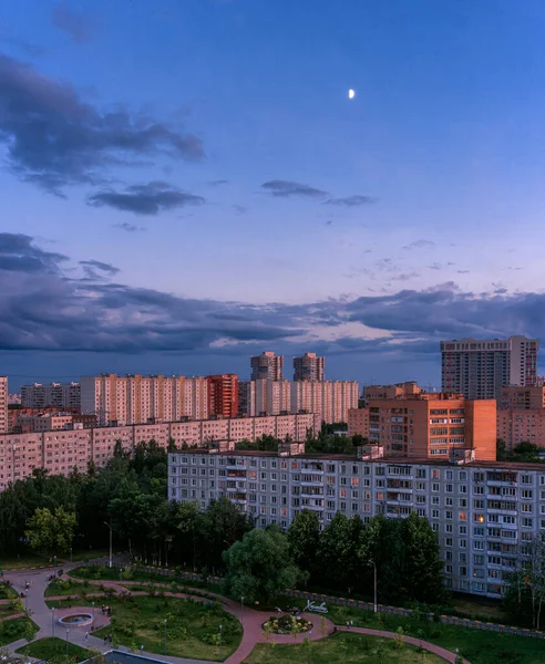 Khimki Russia July 2017 Khimki City Dusk Sleeping Area Russia — Stock Photo, Image