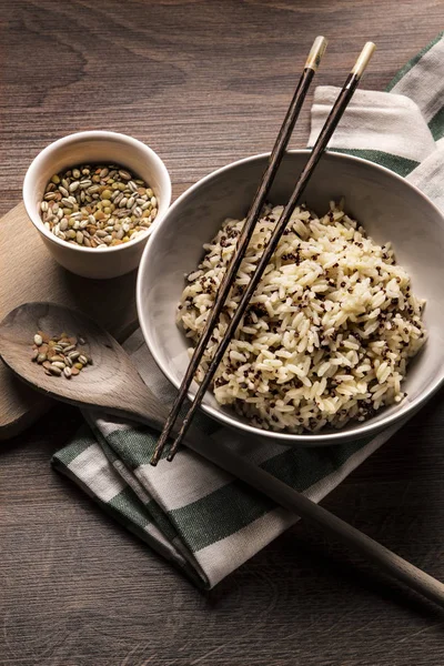 Beautiful dish of quinoa rice japanese style — Stock Photo, Image
