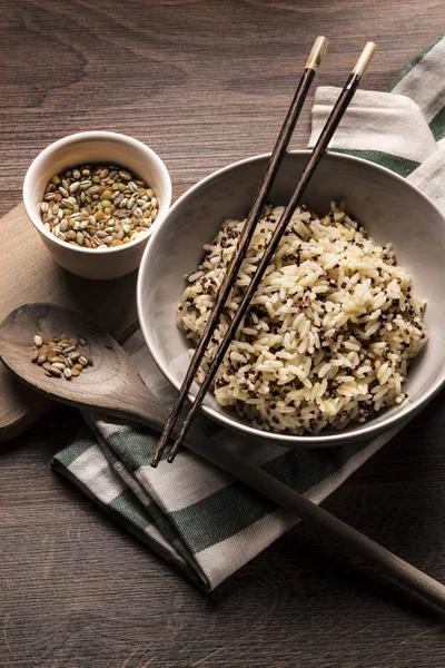 Beautiful dish of quinoa rice japanese style