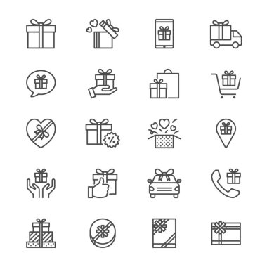 Hediye ince simgeler