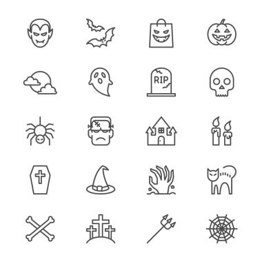 Cadılar Bayramı ince simgeler