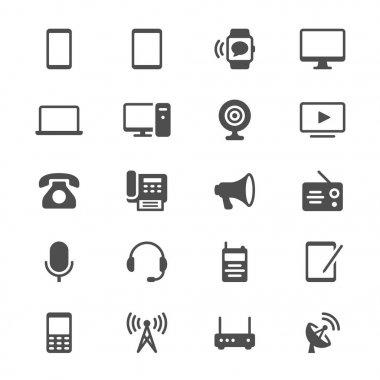 İletişim aygıtı glif simgeler