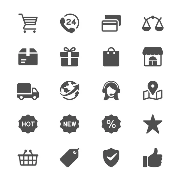 E-commerce glyph pictogrammen — Stockvector