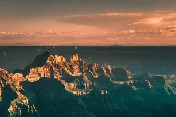 Vista Magnífica Grand Canyon Hora Pôr Sol Arizona Eua — Fotografia de Stock