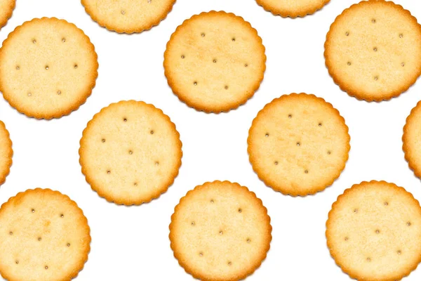 Крекери Печиво Білому Фоні — стокове фото