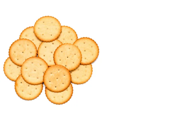 Crackers Cookie Auf Weißem Hintergrund — Stockfoto