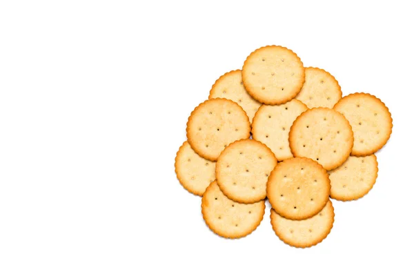 Crackers Cookie Auf Weißem Hintergrund — Stockfoto