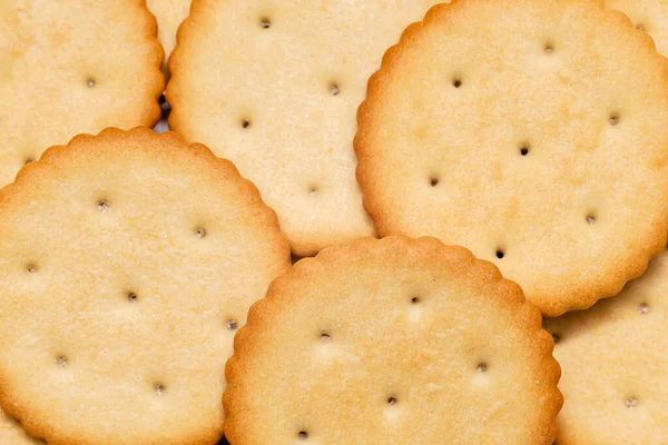 Biscotti Cracker Sfondo Bianco — Foto Stock