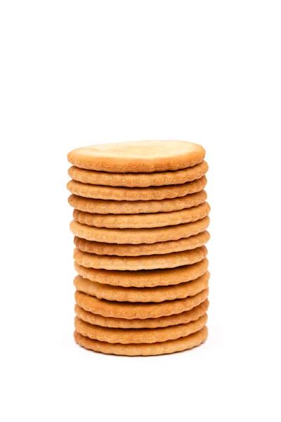 Pila Galletas Galletas Galleta Sobre Fondo Blanco —  Fotos de Stock