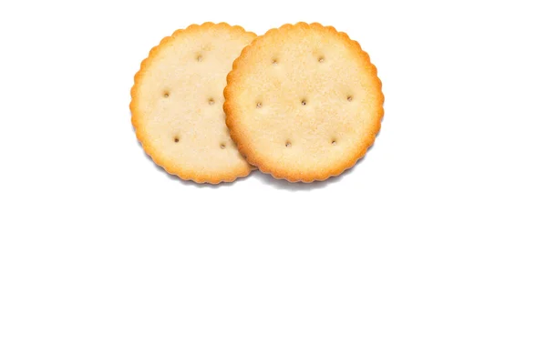 Crackers Cookie White Background — Stock Photo, Image