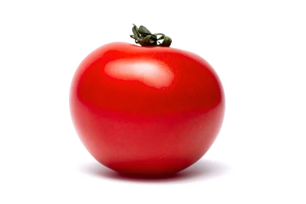 One Small Red Tomato White Background — Stock Photo, Image