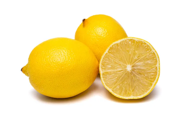 Limones Sobre Fondo Blanco —  Fotos de Stock