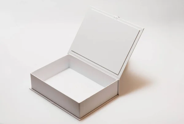 Open White Box White Background — Stock Photo, Image