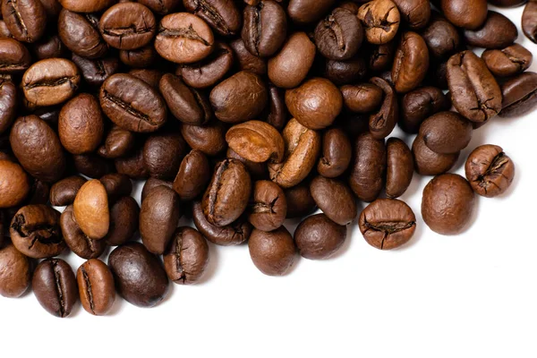 Coffee Beans Close White Background — Stock Photo, Image