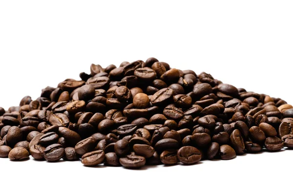 Heap Coffee Beans White Background — Stock Photo, Image