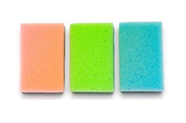 beyaz arka planda süngerler