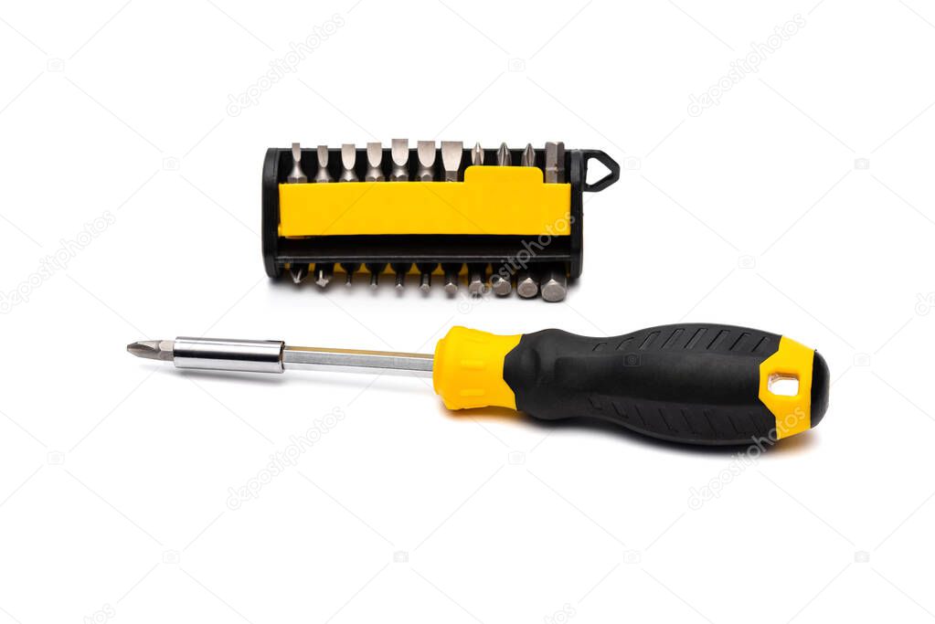 Multi Bit Screwdriver Set on a white background