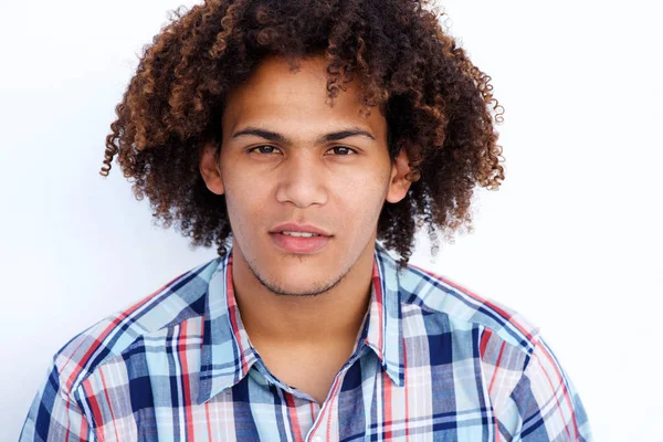 Jovem com cabelo encaracolado — Fotografia de Stock