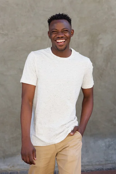 African american guy walking outside — Stock Photo, Image