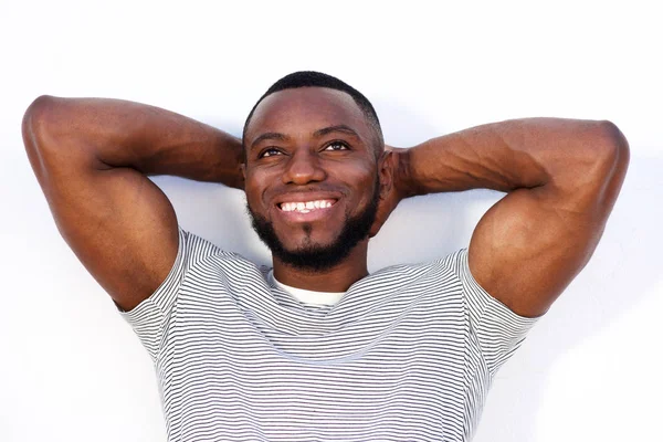 Lachen gespierde man — Stockfoto