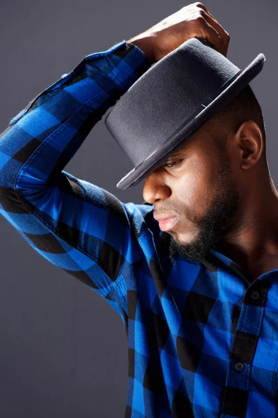 Trendy man with hat — Stock Photo, Image