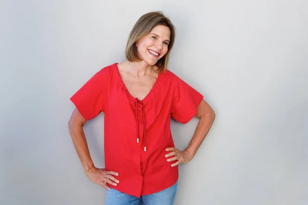 Mulher em vestido vermelho — Fotografia de Stock