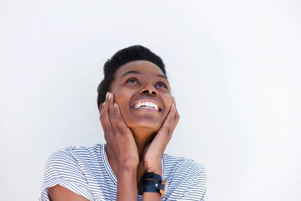 Jovem mulher rindo — Fotografia de Stock